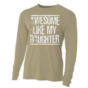 Funny FatherS Day Awesome Like My Daughter Cooling Performance Long Sleeve Crew