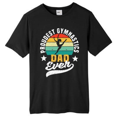 Funny Fathers Day Gymnast Proudest Gymnastics Dad Ever Tall Fusion ChromaSoft Performance T-Shirt