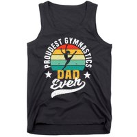 Funny Fathers Day Gymnast Proudest Gymnastics Dad Ever Tank Top