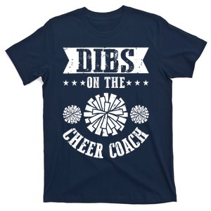 Funny Football Dibs On The Cheer Coach Pom Poms T-Shirt