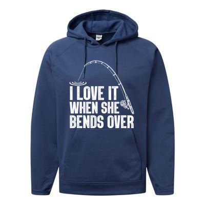 Funny Fishing Design For Women Fisherman Fishing Rod Performance Fleece Hoodie