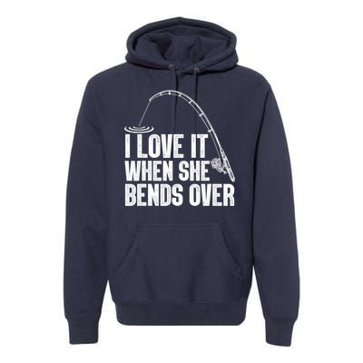 Funny Fishing Design For Women Fisherman Fishing Rod Premium Hoodie