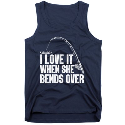 Funny Fishing Design For Women Fisherman Fishing Rod Tank Top