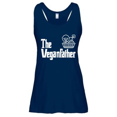 Funny Fathers Day The Veganfather Vegan Raw Food Dad Gift Ladies Essential Flowy Tank