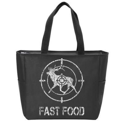 Fast Food Deer Hunting Hunter Fast American Food Camouflage Zip Tote Bag