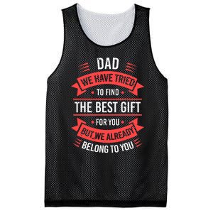 Funny Fathers Day For Dad From Daughters Fathers Day Mesh Reversible Basketball Jersey Tank