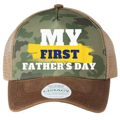 First Fathers Day Tee First Time Dad Father Gift Legacy Tie Dye Trucker Hat