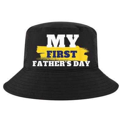 First Fathers Day Tee First Time Dad Father Gift Cool Comfort Performance Bucket Hat