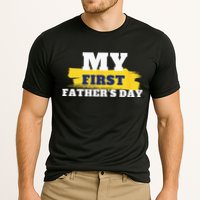 First Fathers Day Tee First Time Dad Father Gift Cooling Performance Crew T-Shirt