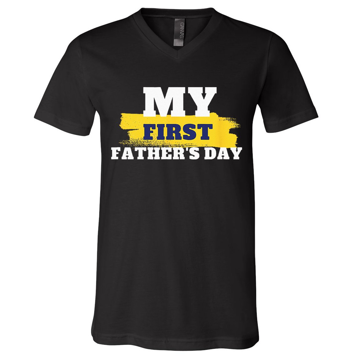 First Fathers Day Tee First Time Dad Father Gift V-Neck T-Shirt