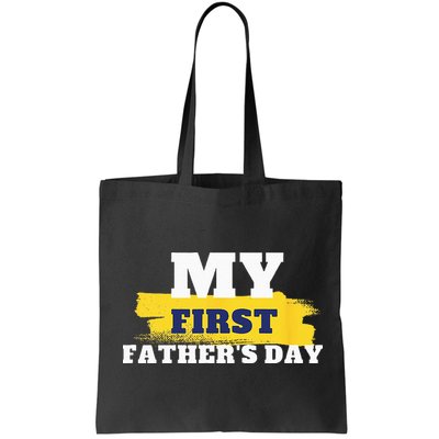 First Fathers Day Tee First Time Dad Father Gift Bag