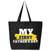 First Fathers Day Tee First Time Dad Father Gift 25L Jumbo Tote