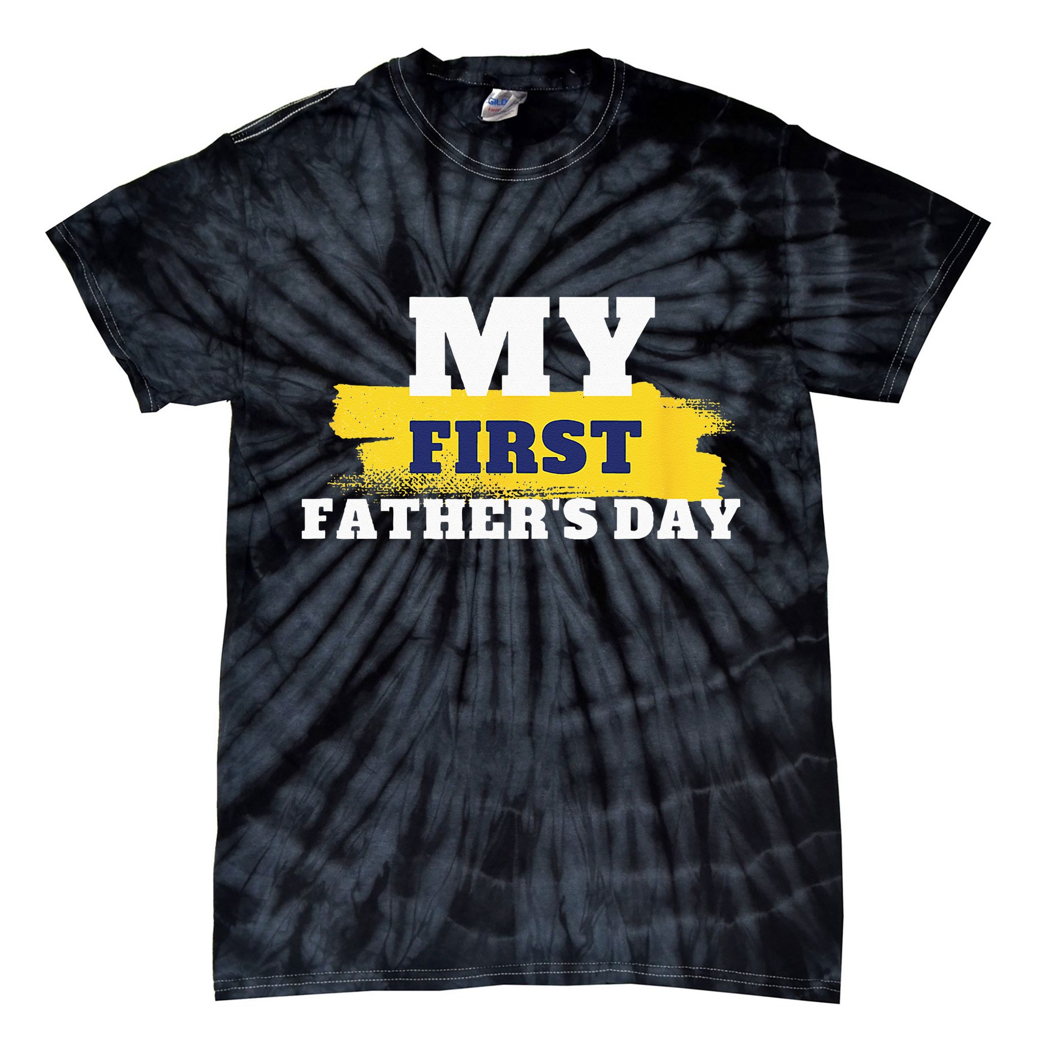 First Fathers Day Tee First Time Dad Father Gift Tie-Dye T-Shirt