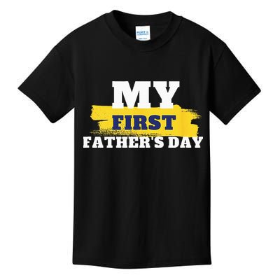 First Fathers Day Tee First Time Dad Father Gift Kids T-Shirt