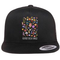 Funny Foxtrots Delta Tangos Flower Foxtrots Delta Tangos Funny Foxtrots Delta Tangos Flat Bill Trucker Hat