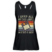 Funny Father's Day Daddy Jokes in Dadabase Vintage Retro Ladies Essential Flowy Tank