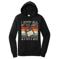 Funny Father's Day Daddy Jokes in Dadabase Vintage Retro Women's Pullover Hoodie