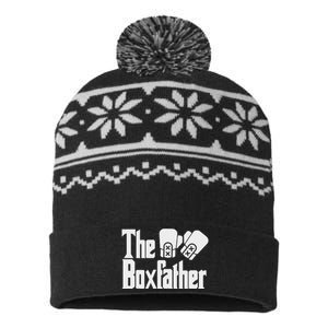 Funny Fathers Day The Box-father Boxing Boxer Dad Gift USA-Made Snowflake Beanie