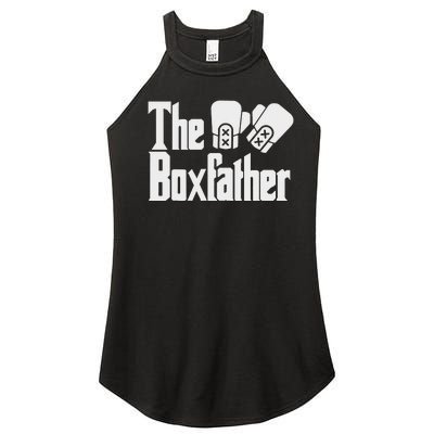 Funny Fathers Day The Box-father Boxing Boxer Dad Gift Women’s Perfect Tri Rocker Tank