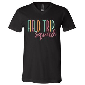 Field Fun Day Squad School Trip Vibes Boy Girl Teachers V-Neck T-Shirt