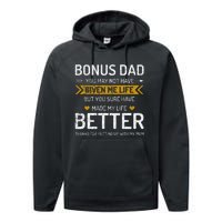 Funny Father's Day Bonus Dad Gifts from Daughter Son Wife Performance Fleece Hoodie