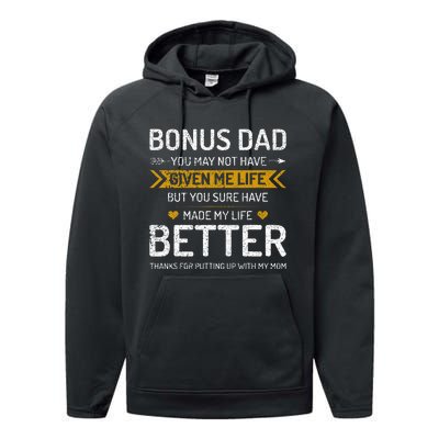 Funny Father's Day Bonus Dad Gifts from Daughter Son Wife Performance Fleece Hoodie