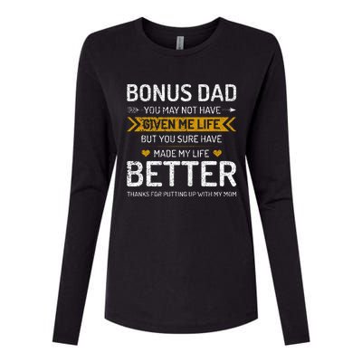 Funny Father's Day Bonus Dad Gifts from Daughter Son Wife Womens Cotton Relaxed Long Sleeve T-Shirt