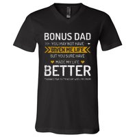 Funny Father's Day Bonus Dad Gifts from Daughter Son Wife V-Neck T-Shirt