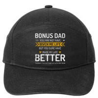 Funny Father's Day Bonus Dad Gifts from Daughter Son Wife 7-Panel Snapback Hat