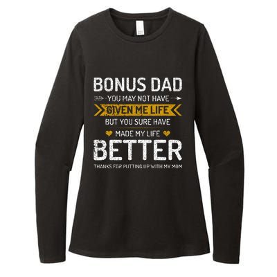 Funny Father's Day Bonus Dad Gifts from Daughter Son Wife Womens CVC Long Sleeve Shirt