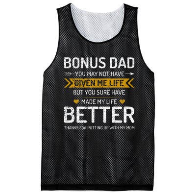 Funny Father's Day Bonus Dad Gifts from Daughter Son Wife Mesh Reversible Basketball Jersey Tank