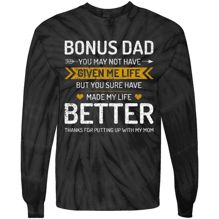 Funny Father's Day Bonus Dad Gifts from Daughter Son Wife Tie-Dye Long Sleeve Shirt