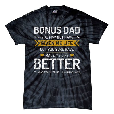 Funny Father's Day Bonus Dad Gifts from Daughter Son Wife Tie-Dye T-Shirt