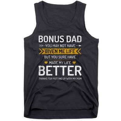 Funny Father's Day Bonus Dad Gifts from Daughter Son Wife Tank Top