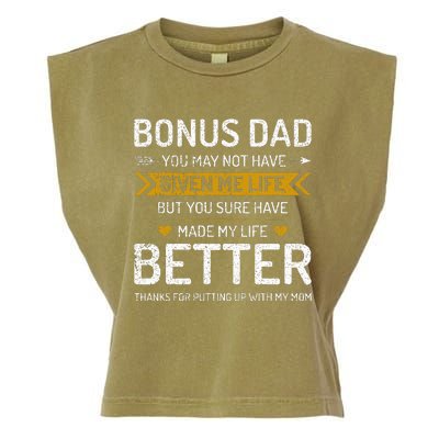 Funny Father's Day Bonus Dad Gifts from Daughter Son Wife Garment-Dyed Women's Muscle Tee