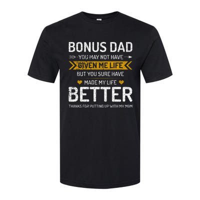 Funny Father's Day Bonus Dad Gifts from Daughter Son Wife Softstyle CVC T-Shirt