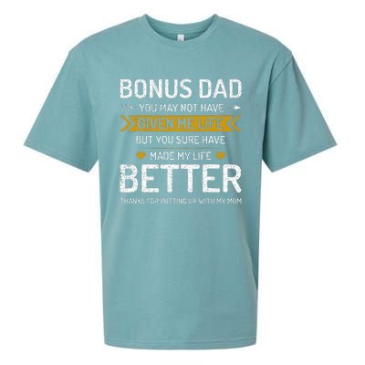 Funny Father's Day Bonus Dad Gifts from Daughter Son Wife Sueded Cloud Jersey T-Shirt