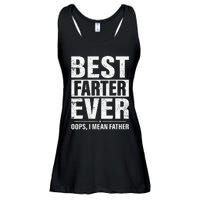 Funny Fathers Day Best Farter Ever Oops I Mean Father Fart Ladies Essential Flowy Tank