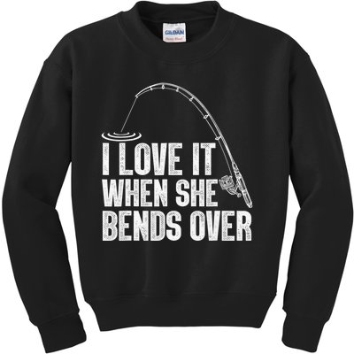 Funny Fishing Design For   Fisherman Fishing Rod Kids Sweatshirt