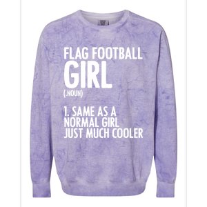 Flag Football Definition American Football Player Meaningful Gift Colorblast Crewneck Sweatshirt