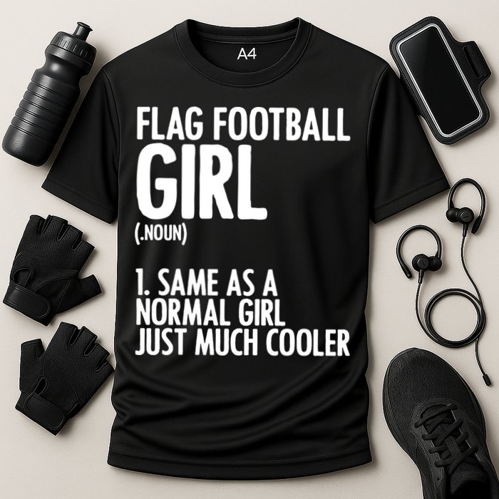 Flag Football Definition American Football Player Meaningful Gift Cooling Performance Crew T-Shirt