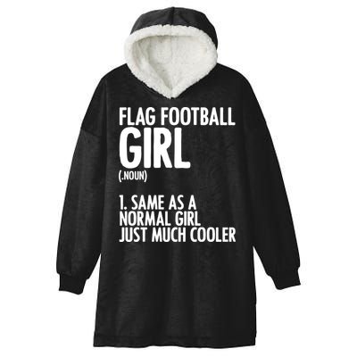Flag Football Definition American Football Player Meaningful Gift Hooded Wearable Blanket