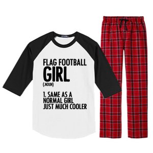 Flag Football Definition American Football Player Meaningful Gift Raglan Sleeve Pajama Set