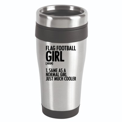 Flag Football Definition American Football Player Meaningful Gift 16oz Travel Tumbler