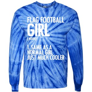 Flag Football Definition American Football Player Meaningful Gift Tie-Dye Long Sleeve Shirt