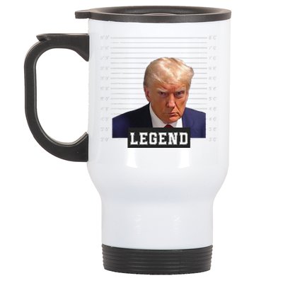 Funny Free Donald Trump Mug Shot Republican President MAGA 2024 Cute Stainless Steel Travel Mug