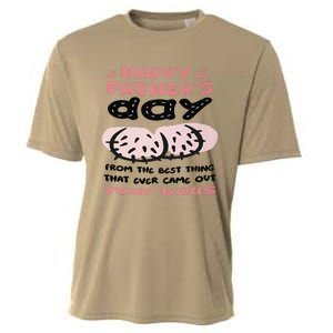 Funny FatherS Day From The Best Thing That Ever Came Out Your Balls Cooling Performance Crew T-Shirt