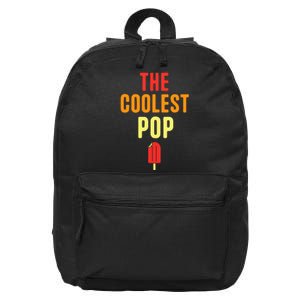 Funny Fathers Day The Coolest Pop 16 in Basic Backpack