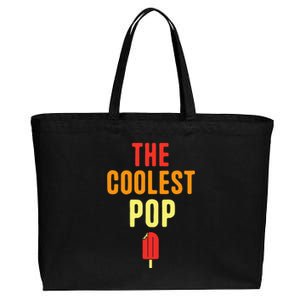 Funny Fathers Day The Coolest Pop Cotton Canvas Jumbo Tote