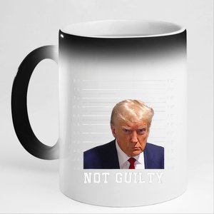 Funny Free Donald Trump Mug Shot Republican President MAGA 2024 11oz Black Color Changing Mug